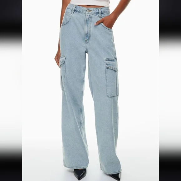 Agolde minka cargo jeans in realm 26 NWT - Picture 2 of 16